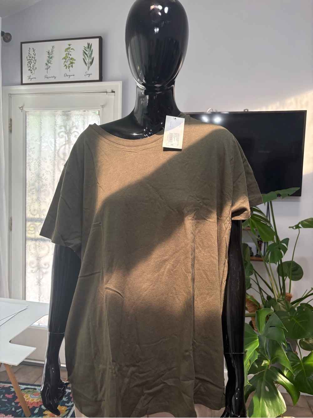 a new day Olive Short Sleeve Crewneck Tee